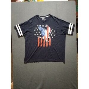 Spirit of America T-Shirt Men's Size 2XL Ringer T Embroidery